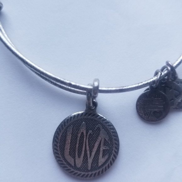 Alex and ani silver bracelet love - Picture 1 of 5